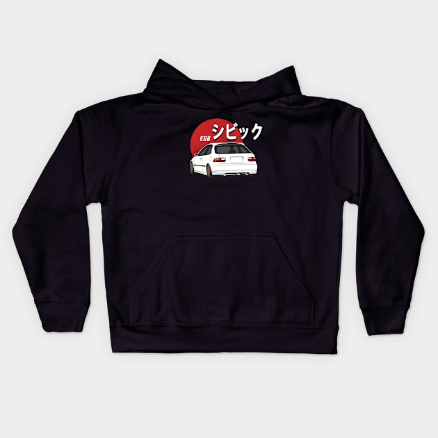 Vintage EG6 Kids Hoodie by Dailygrind